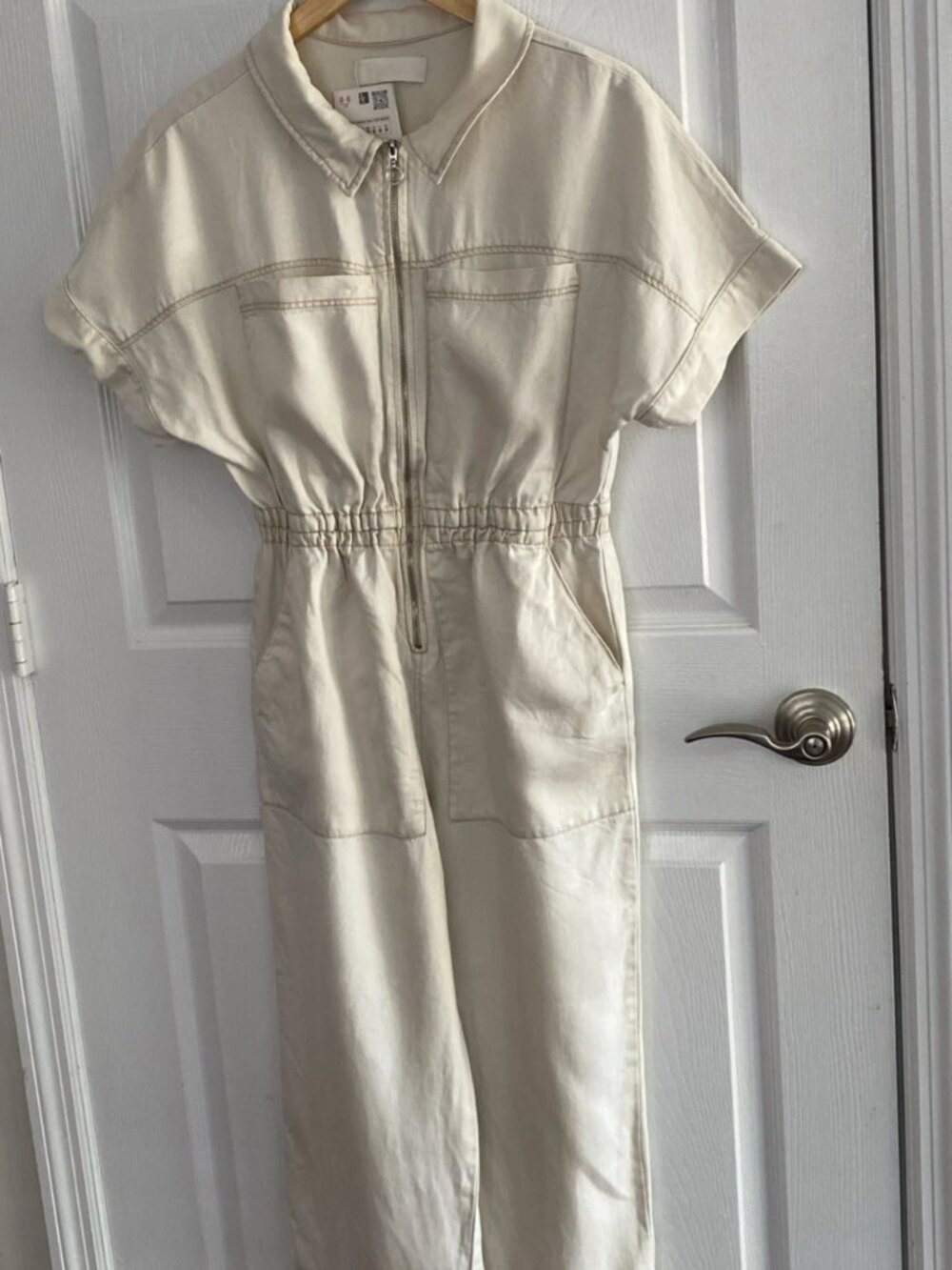 Zara denim jumpsuit  (13-14) EUC Beautiful Cream